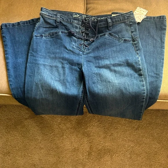 Free People We The Free Jeans NWT HP Jean.Eva Lace-Up High Rise Boot Cut Size 31 - Picture 4 of 11